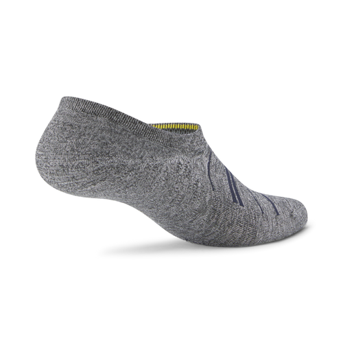 Anytime No Show Sock - Natural Grey Heather/Deep Navy