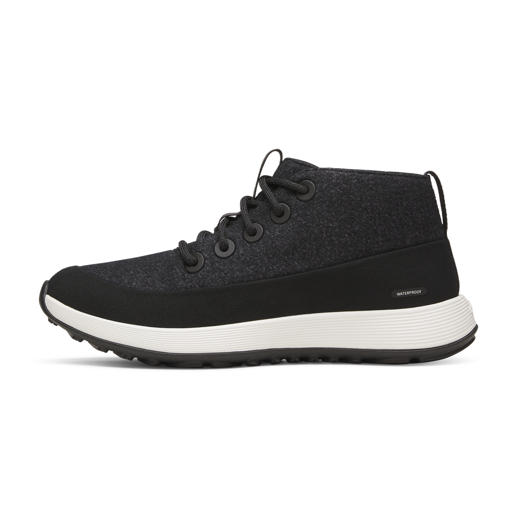 Women's Wool Runner NZ Mid Waterproof - Natural Black (Natural White Sole)